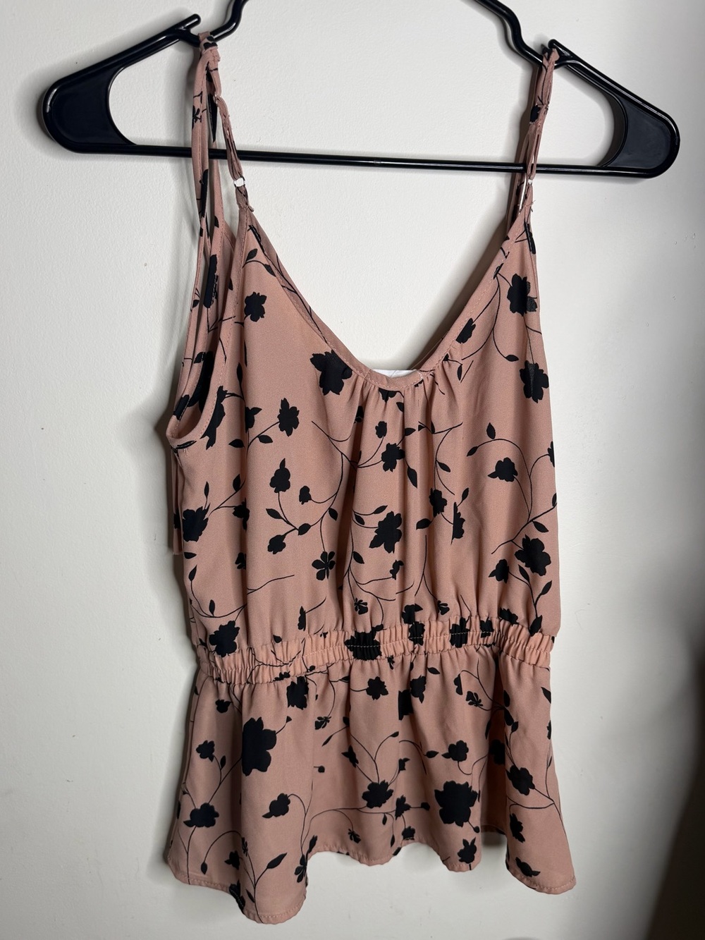 Sienna Sky Dusty Rose Floral Tank with Black Print